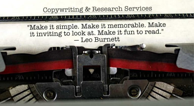 Strong Finish Copy Writing & Research Services pic of a Leo Burnett quote about how to write good copy.